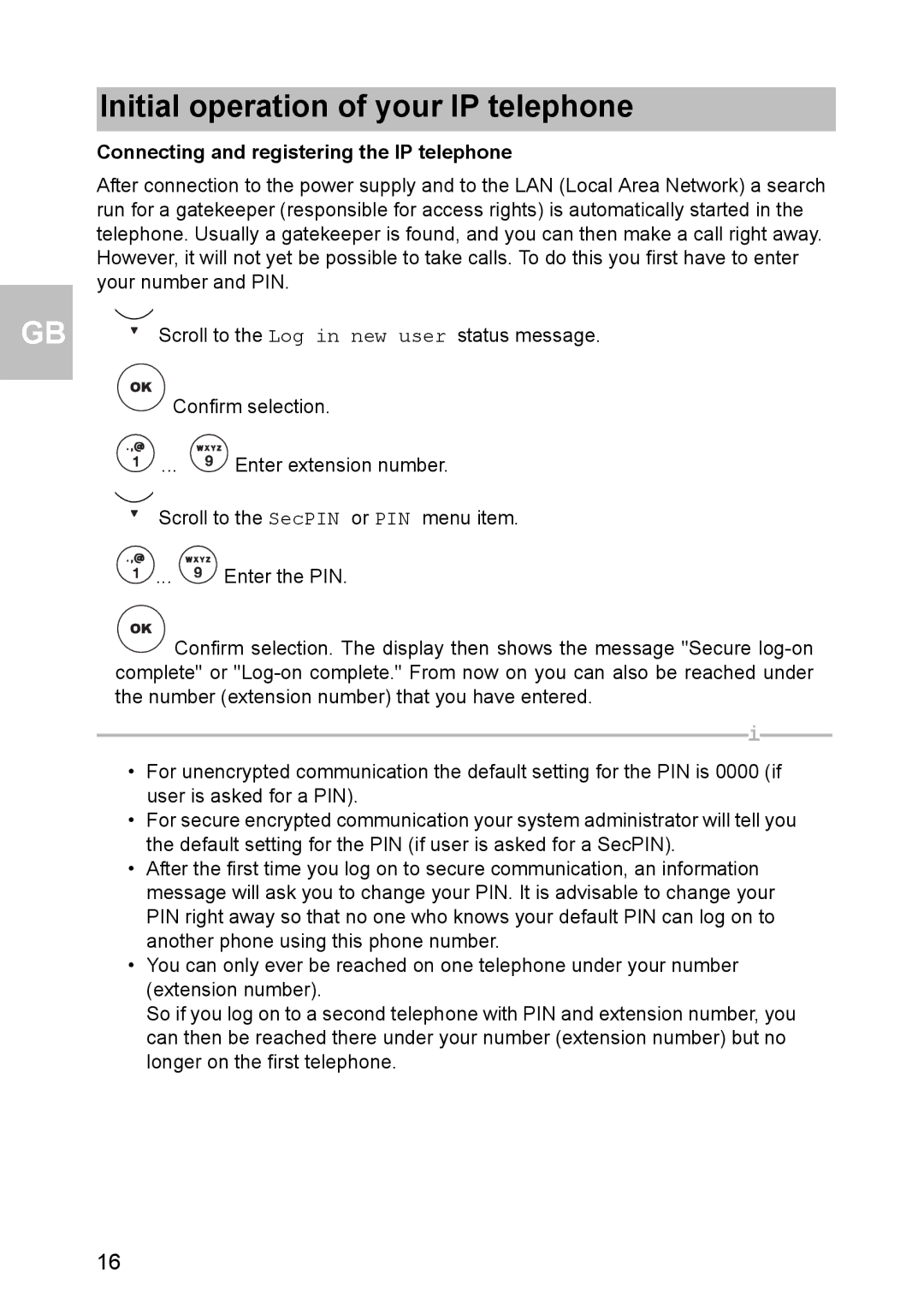 Avaya 1603 operating instructions Initial operation of your IP telephone, Connecting and registering the IP telephone 