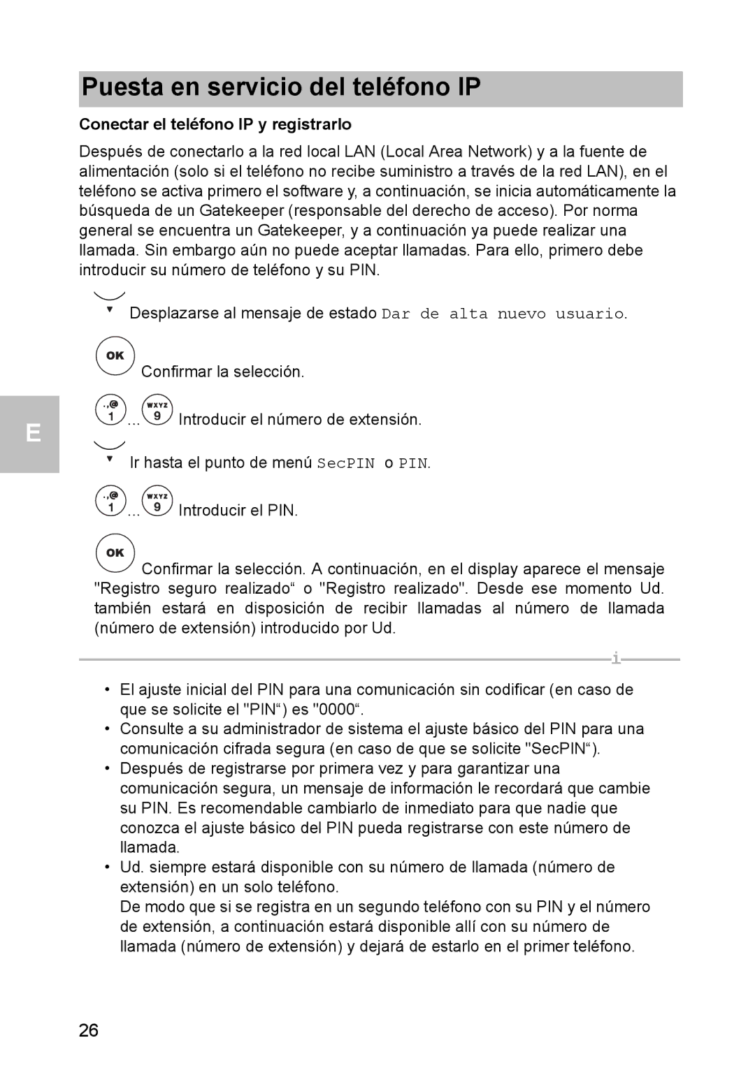 Avaya 1603 operating instructions Puesta en servicio del teléfono IP, Conectar el teléfono IP y registrarlo 