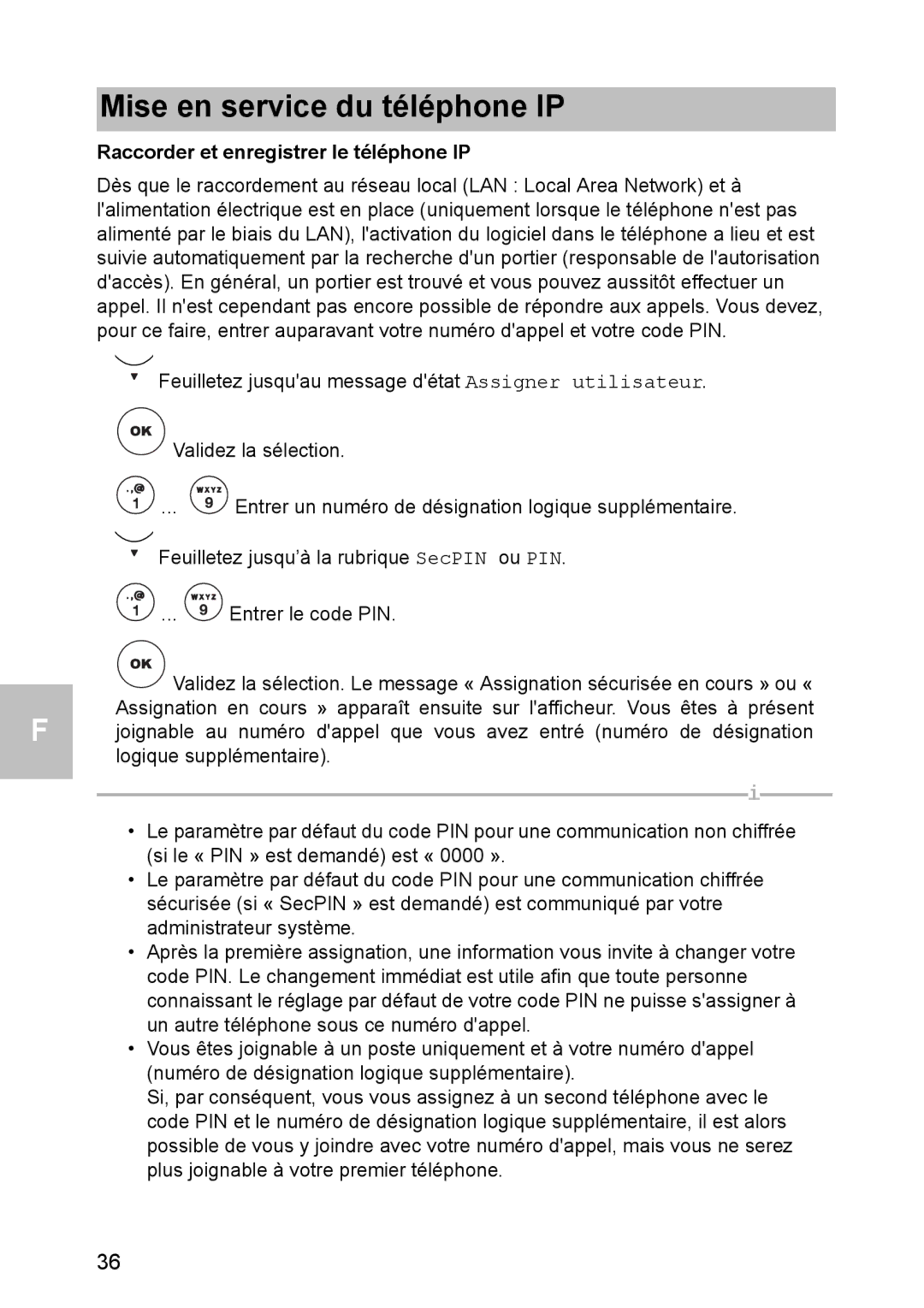 Avaya 1603 operating instructions Mise en service du téléphone IP, Raccorder et enregistrer le téléphone IP 