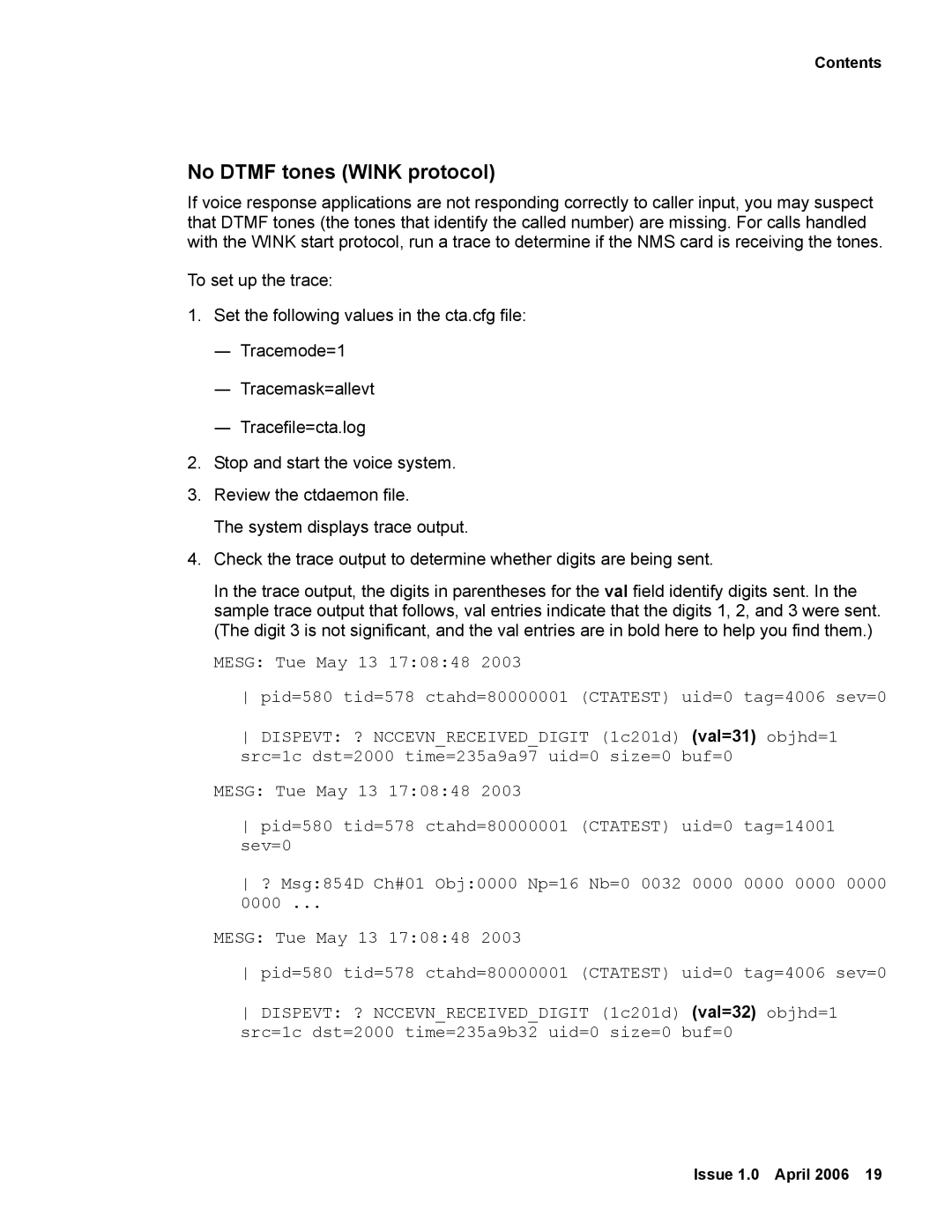 Avaya 2 manual No Dtmf tones Wink protocol 