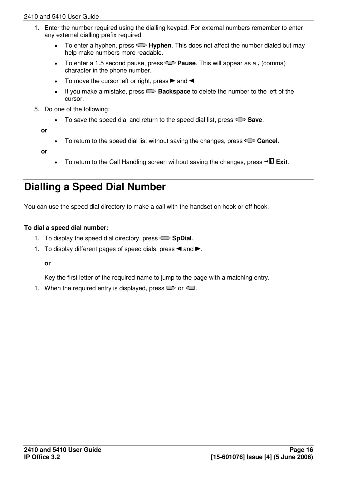 Avaya 2410, 5410 manual Dialling a Speed Dial Number, Cancel, To dial a speed dial number 