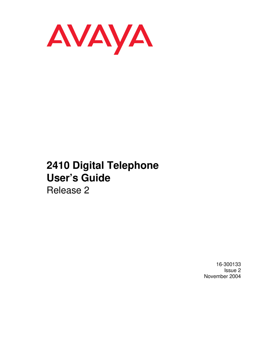 Avaya 2410 manual Digital Telephone User’s Guide 