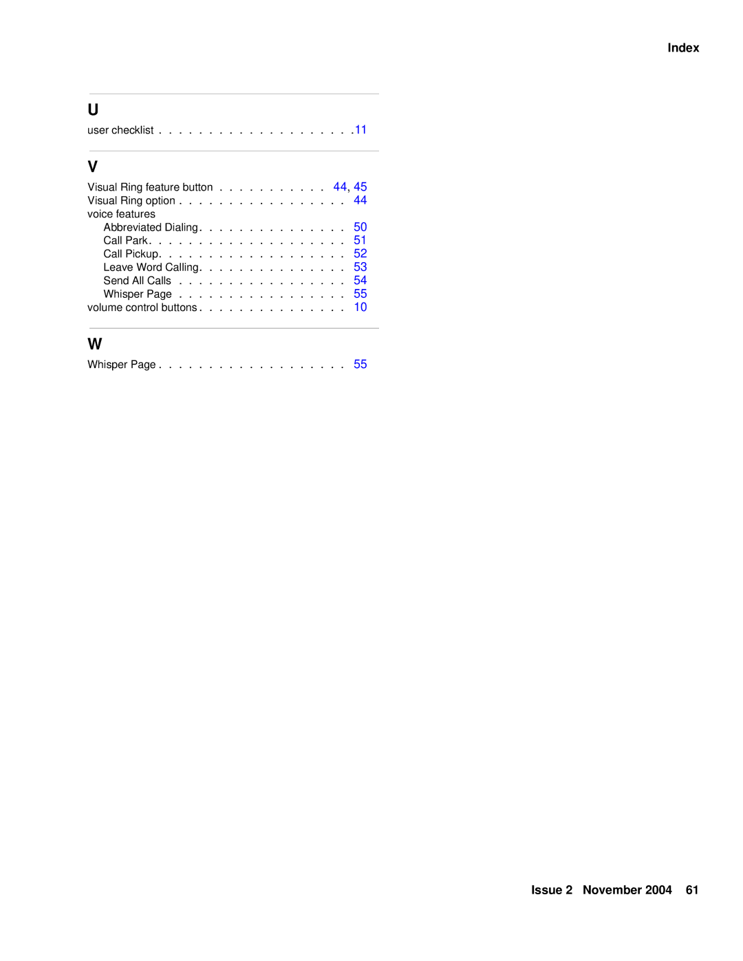 Avaya 2410 manual Visual Ring option 