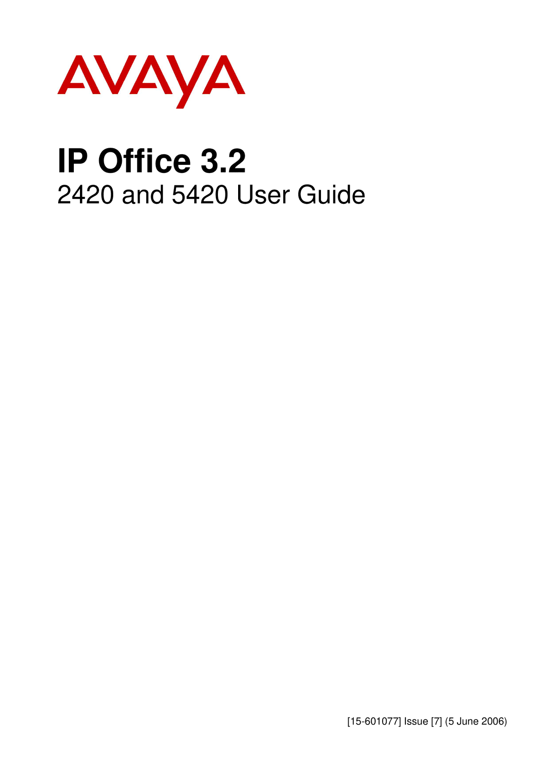 Avaya 5420, 2420 manual IP Office 