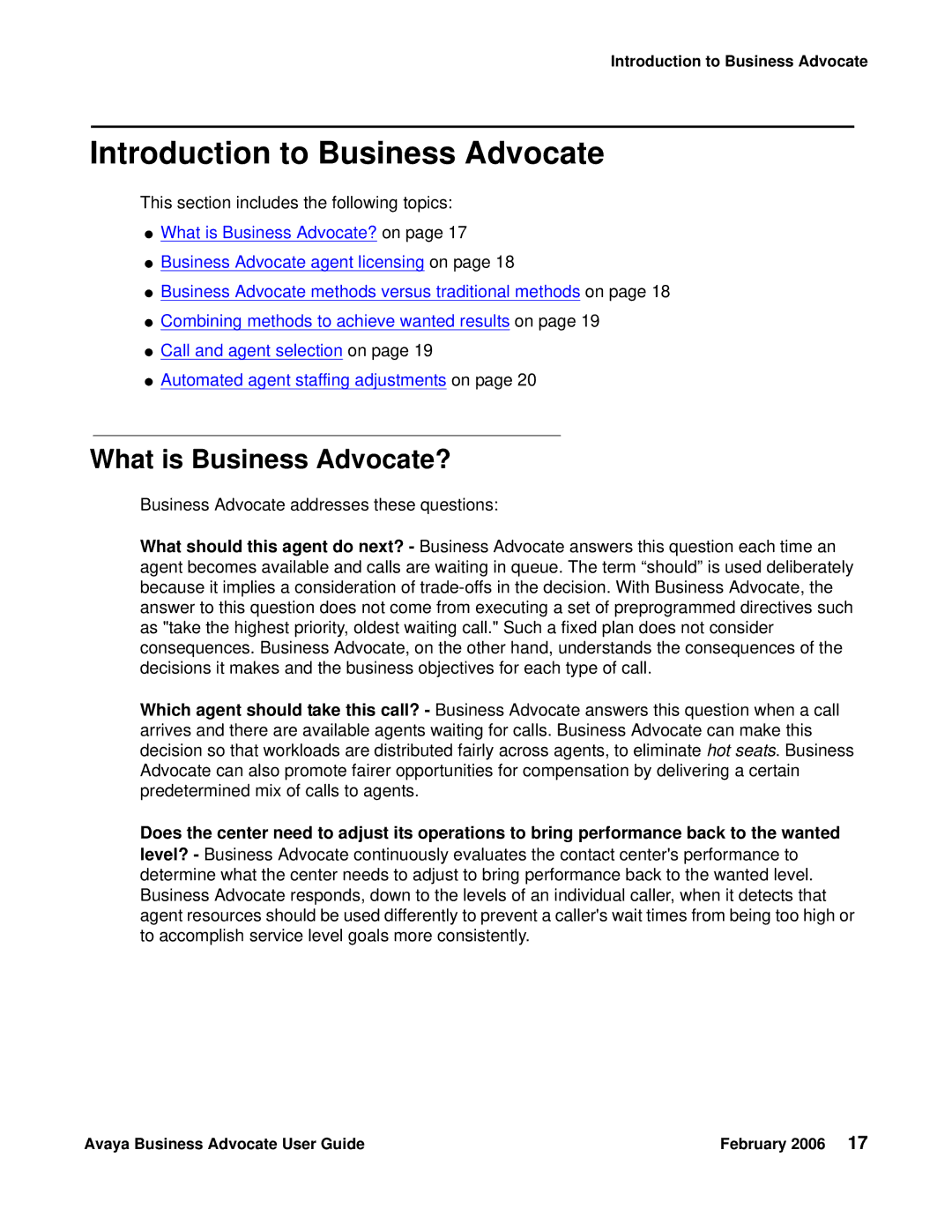 Avaya 3.1 manual Introduction to Business Advocate, What is Business Advocate? 