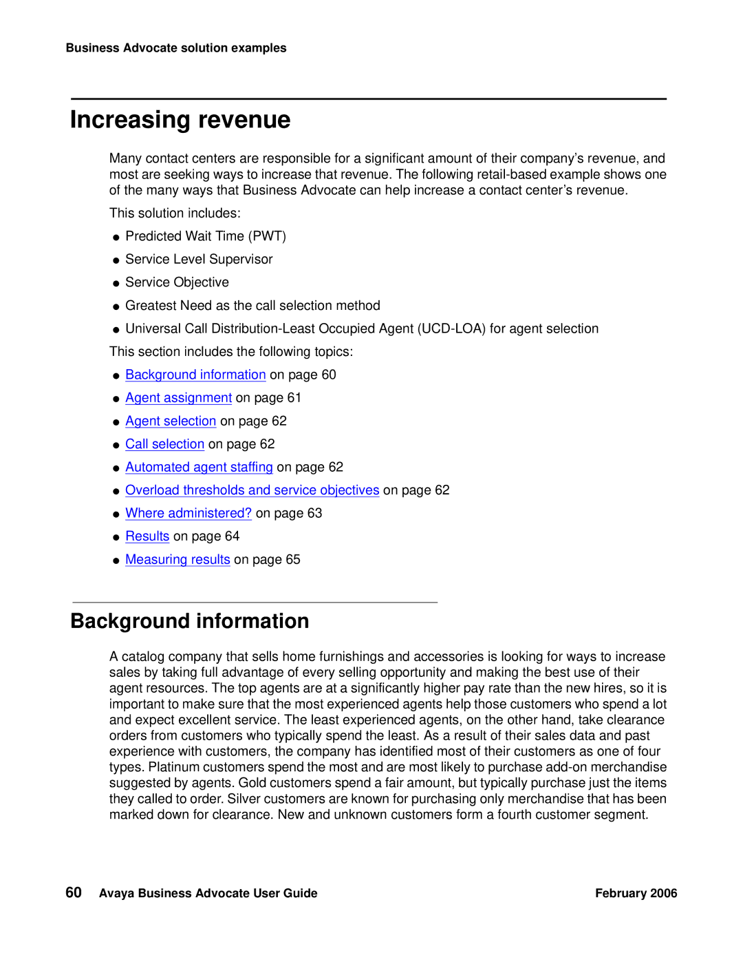 Avaya 3.1 manual Increasing revenue, Background information 