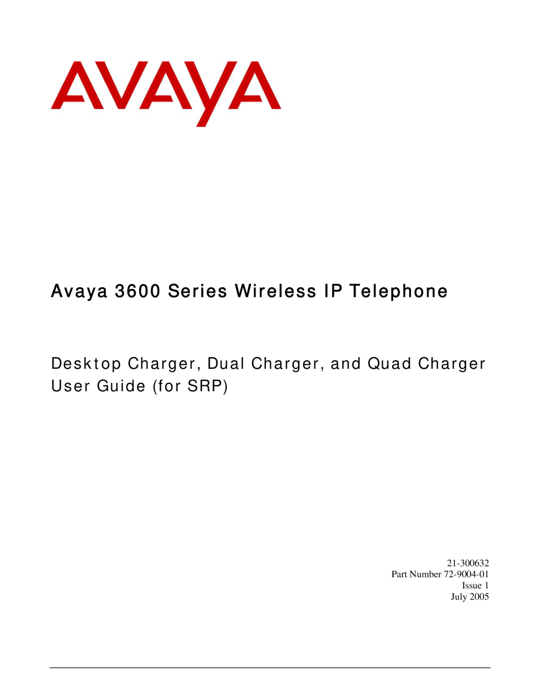 Avaya manual Avaya 3600 Series Wireless IP Telephone 