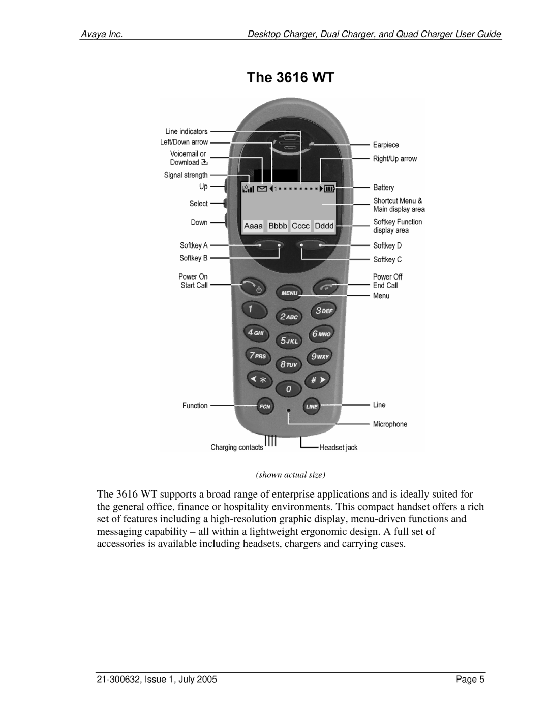 Avaya 3600 Series manual 3616 WT 