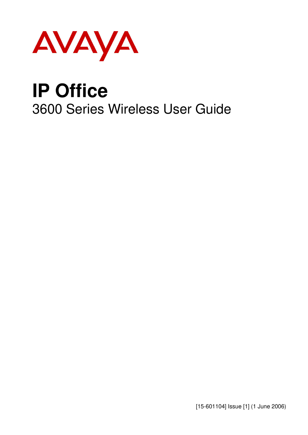 Avaya 3600 manual IP Office 