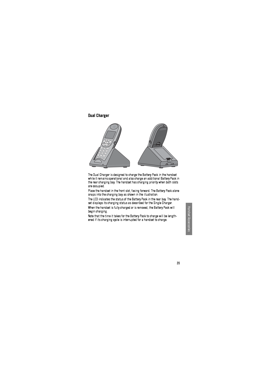 Avaya 3645, 3641 manual Dual Charger, Handset Accessories 