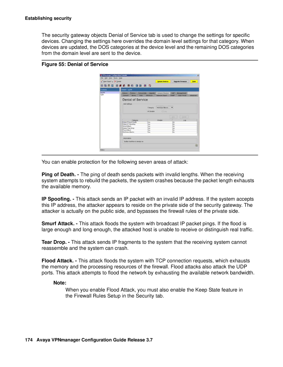 Avaya 3.7 manual Denial of Service 