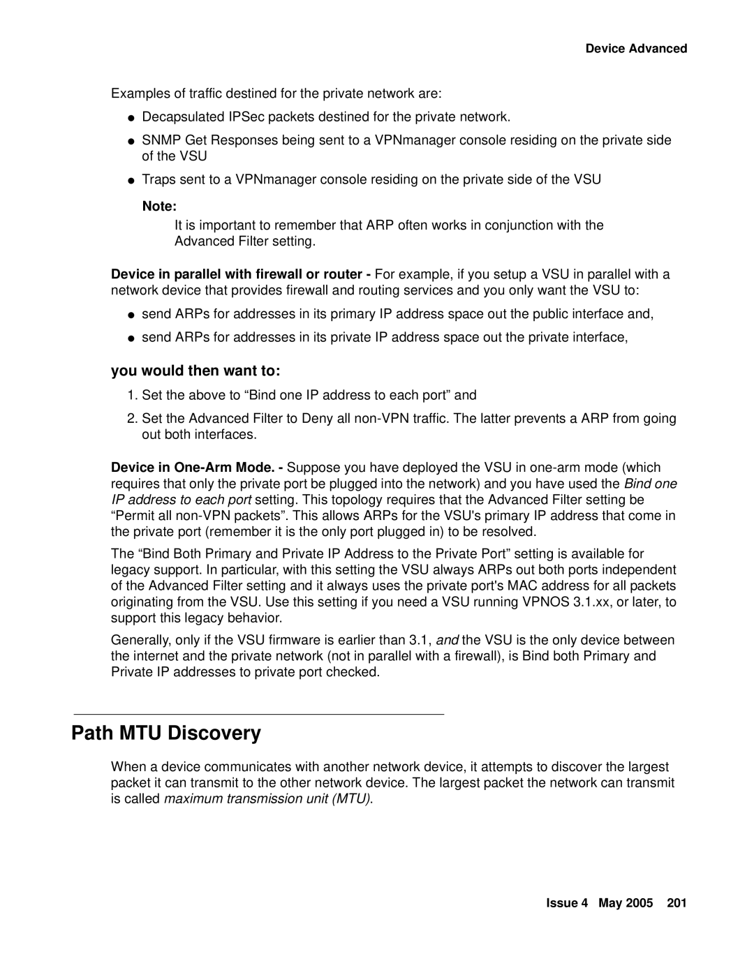 Avaya 3.7 manual Path MTU Discovery, You would then want to 