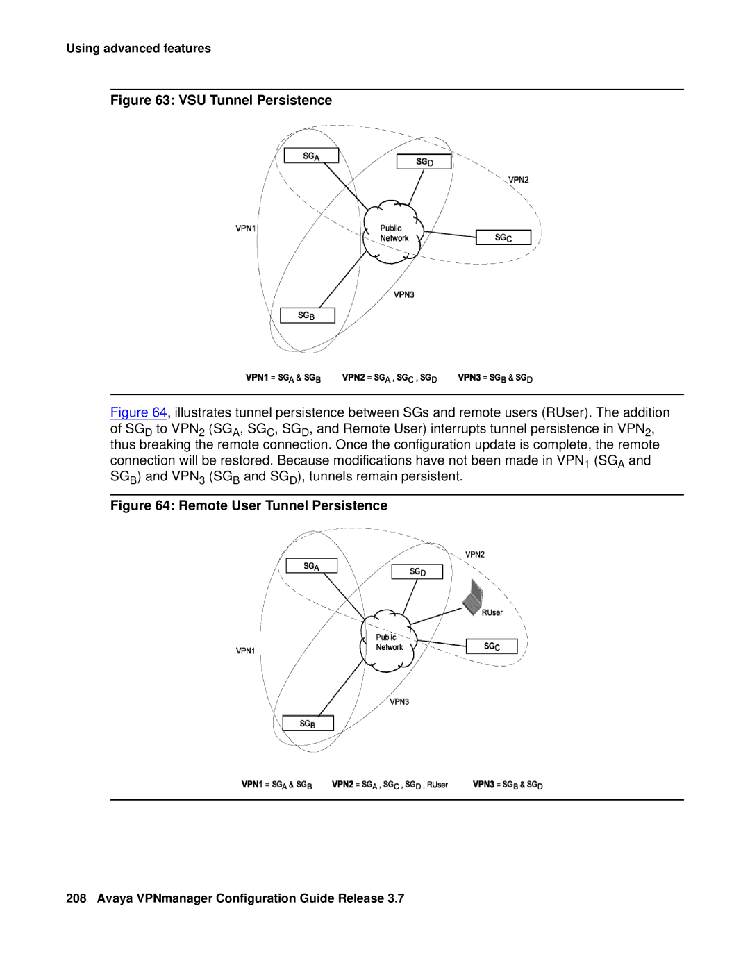 Avaya 3.7 manual VSU Tunnel Persistence 