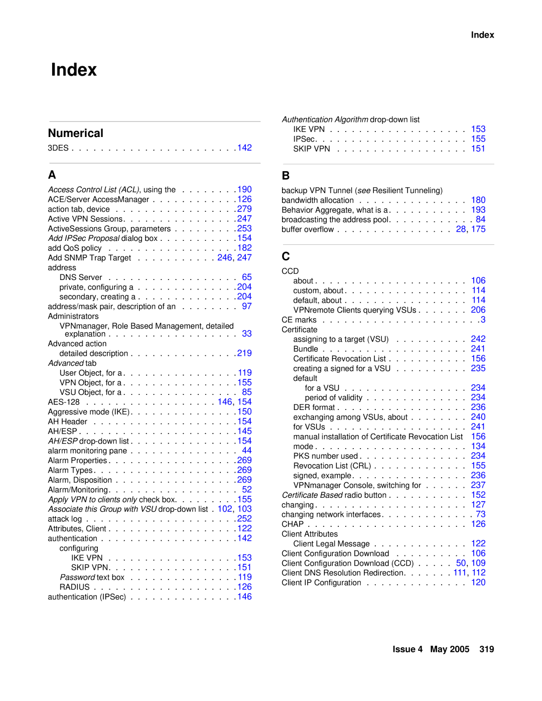 Avaya 3.7 manual Index 