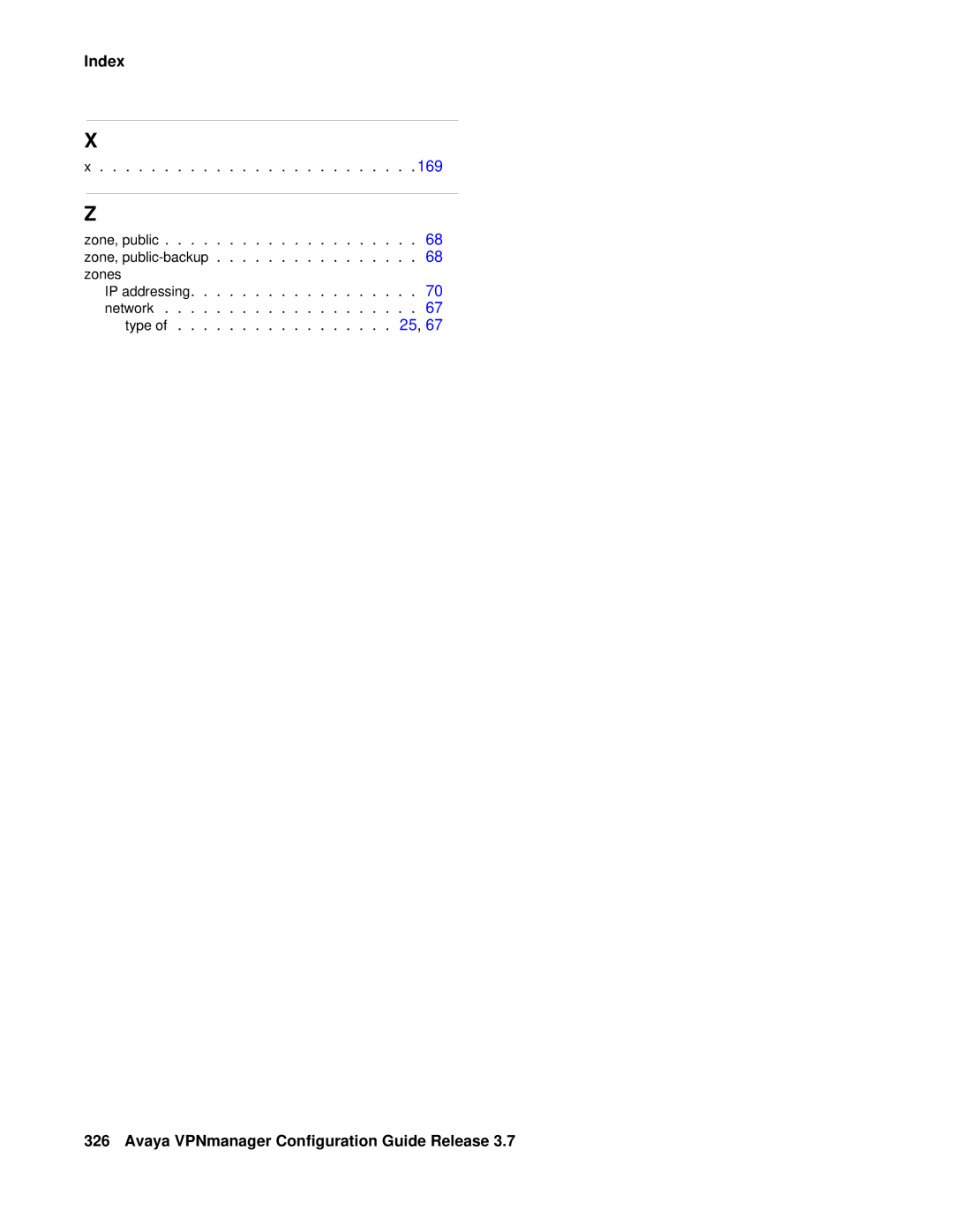 Avaya 3.7 manual Zone, public zone, public-backup 