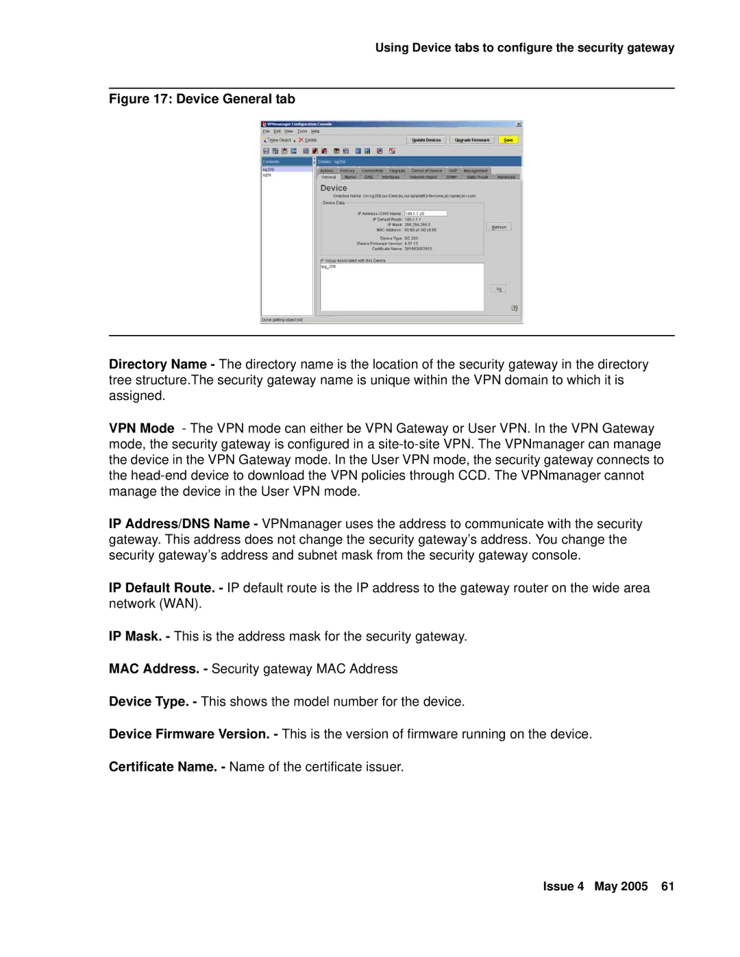 Avaya 3.7 manual Device General tab 