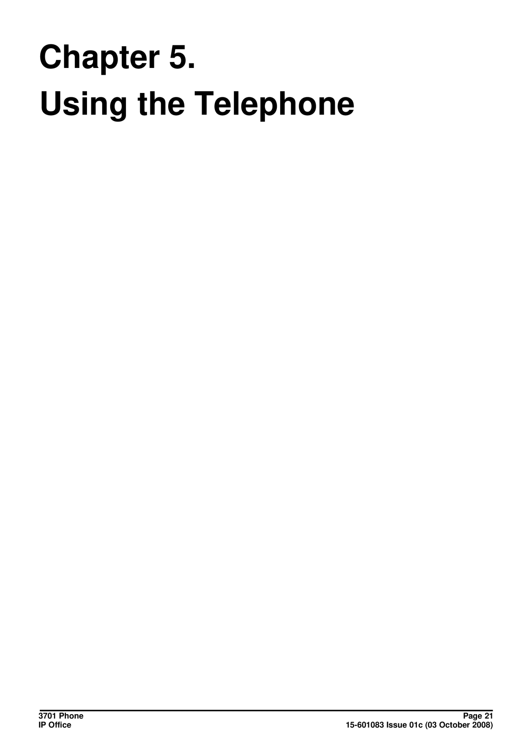 Avaya 3701 manual Chapter Using the Telephone 