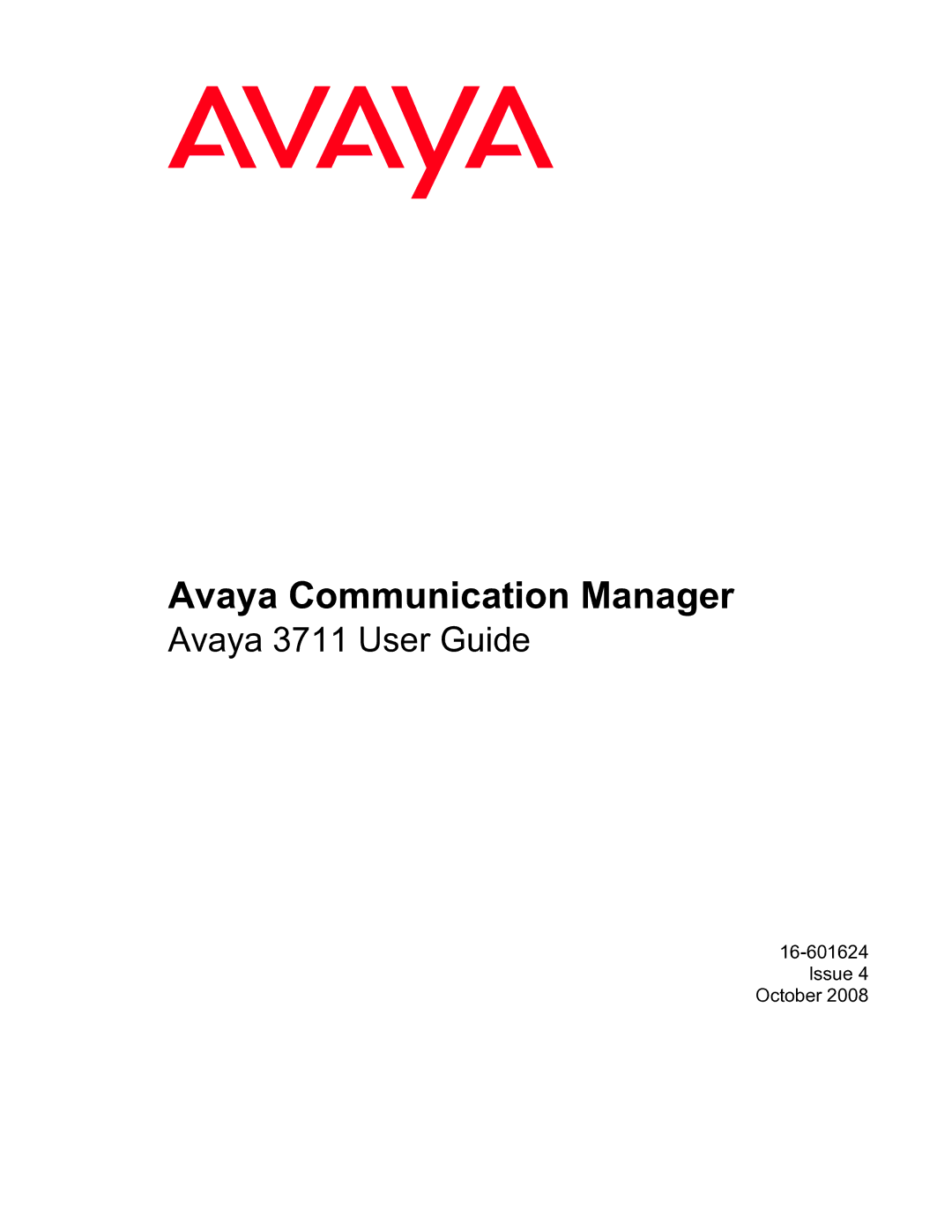 Avaya 3711 manual Avaya Communication Manager 