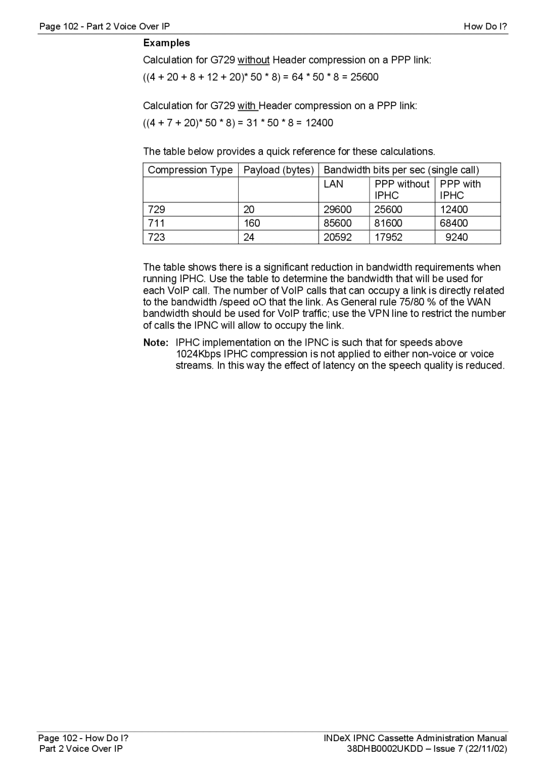 Avaya 38DHB0002UKDD manual Examples 