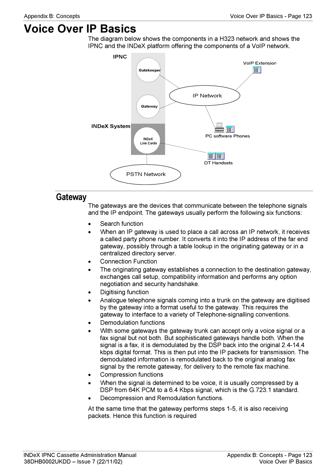 Avaya 38DHB0002UKDD manual Voice Over IP Basics, Gateway 