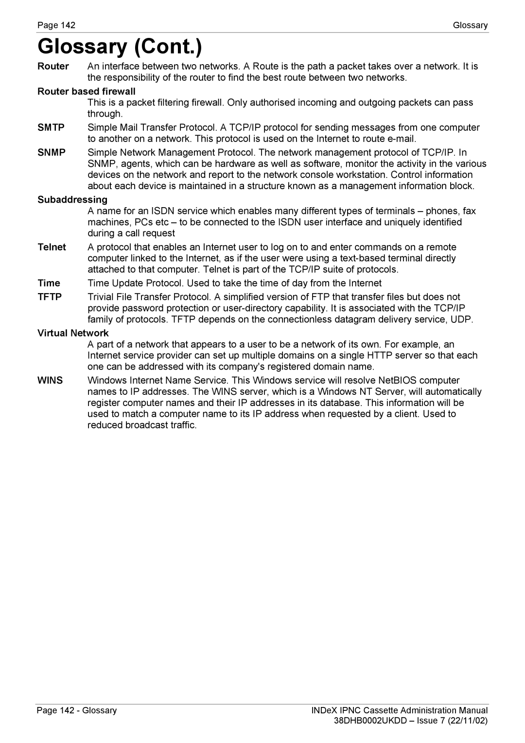 Avaya 38DHB0002UKDD manual Router based firewall, Subaddressing, Virtual Network 