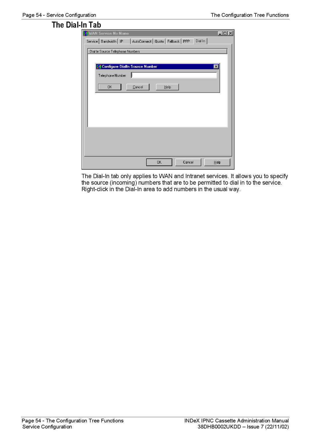 Avaya 38DHB0002UKDD manual Dial-In Tab 