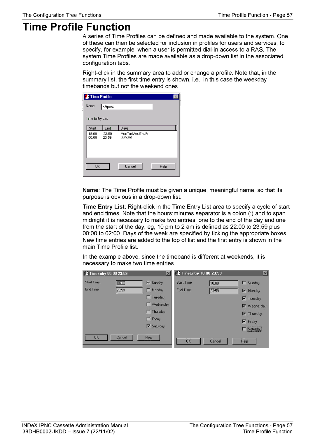 Avaya 38DHB0002UKDD manual Time Profile Function 