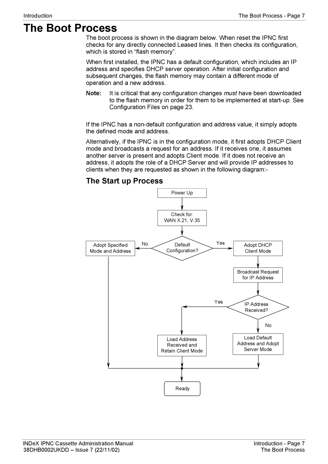 Avaya 38DHB0002UKDD manual Boot Process, Start up Process 