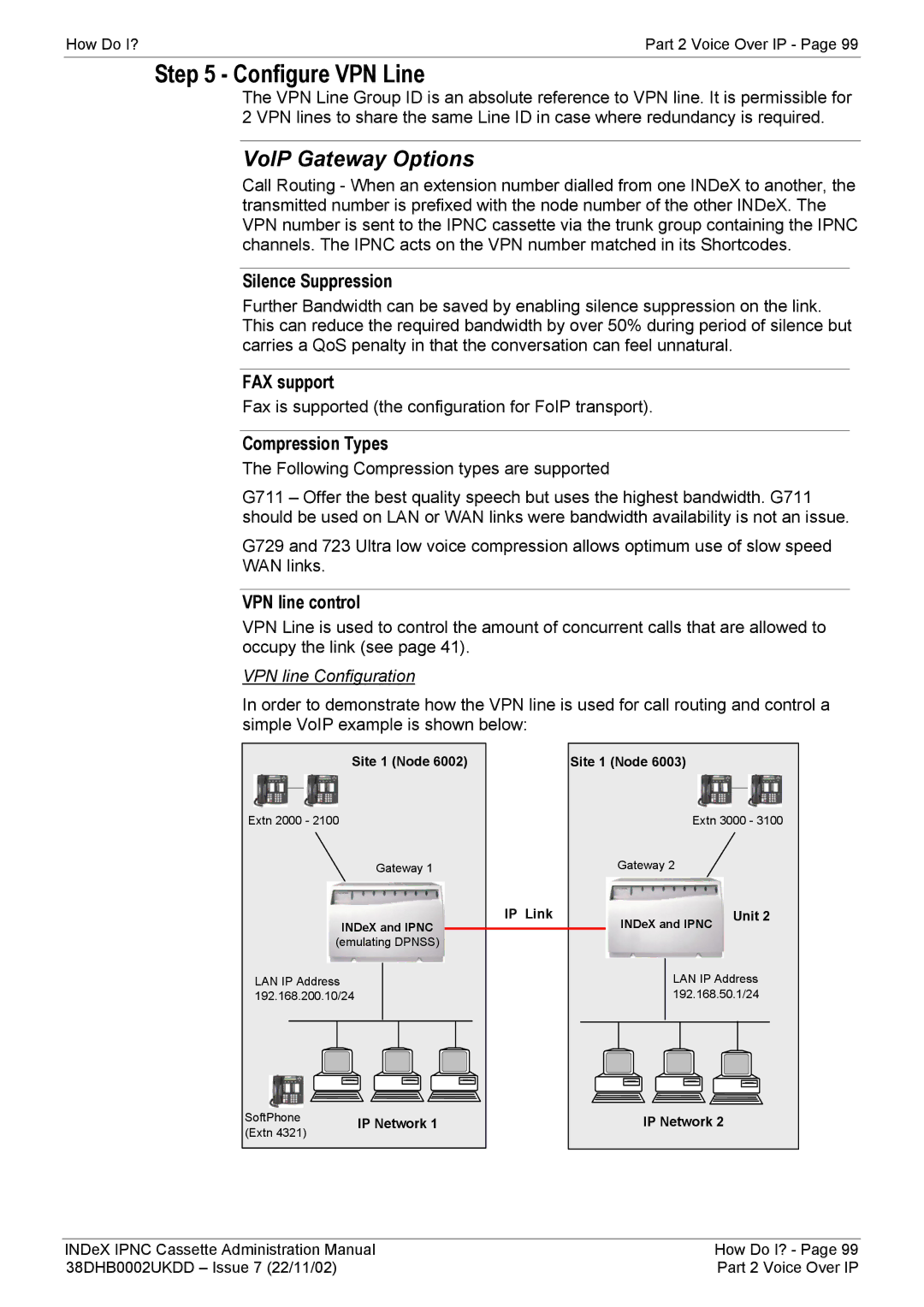 Avaya 38DHB0002UKDD manual Configure VPN Line, VoIP Gateway Options 