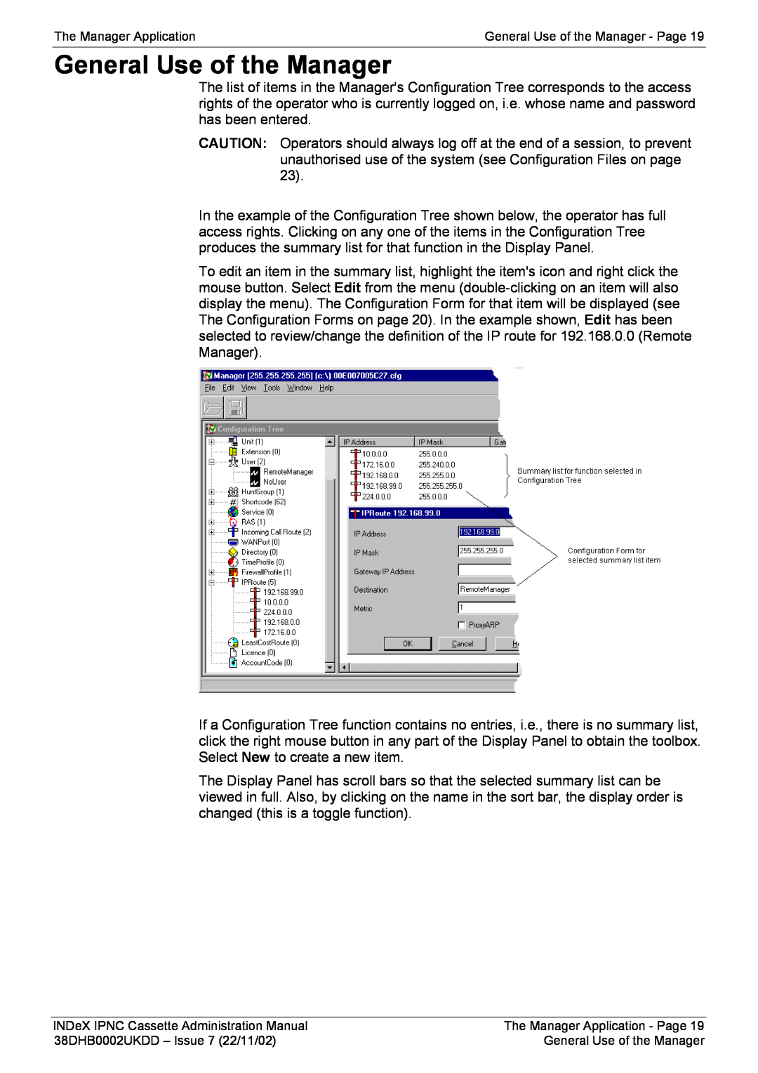 Avaya 38DHB0002UKDD manual General Use of the Manager - Page, The Manager Application - Page 