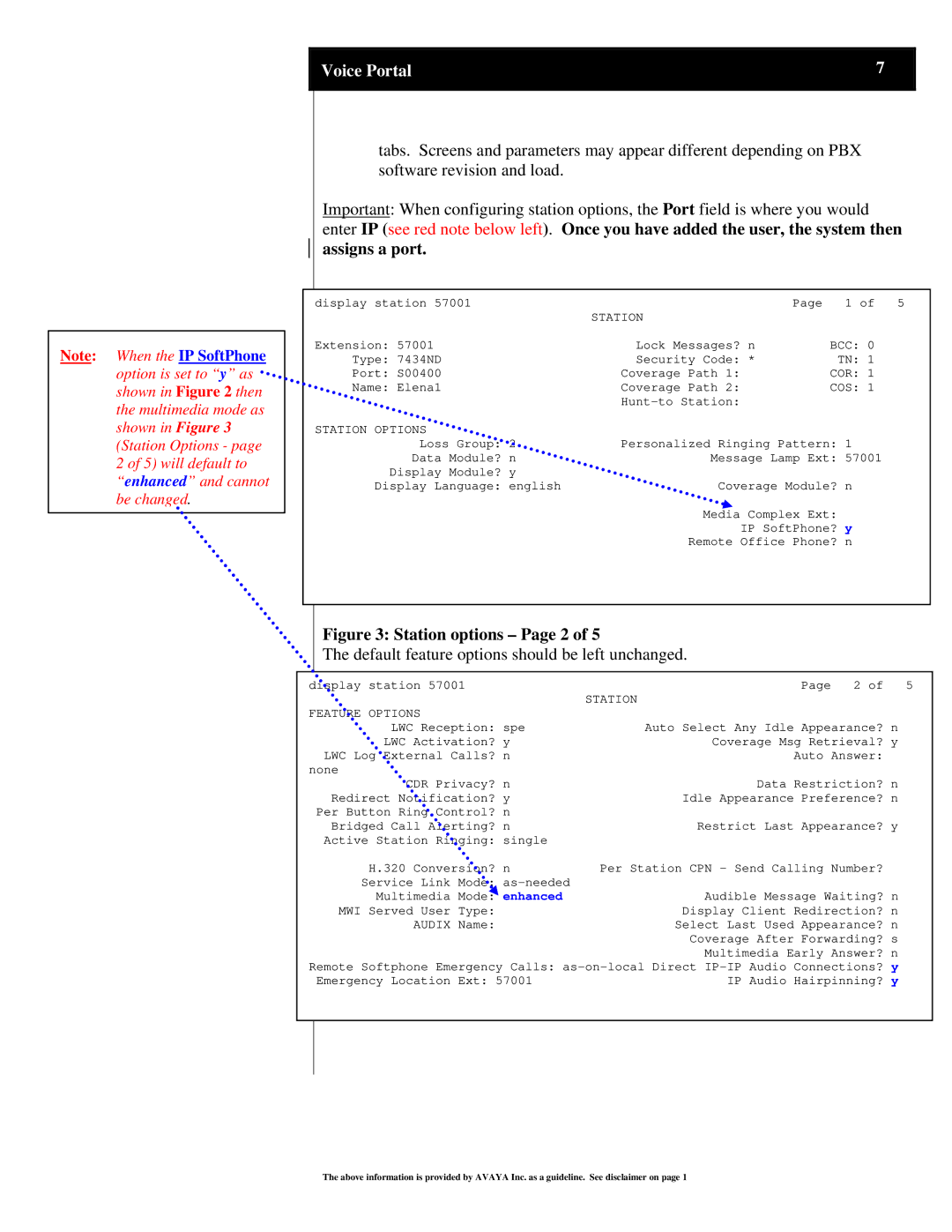 Avaya 3910 manual Default feature options should be left unchanged, Feature Options Station 