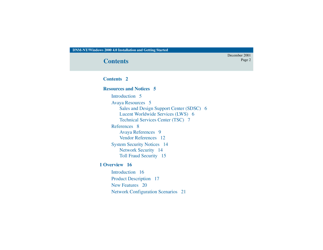 Avaya 4 manual Contents 