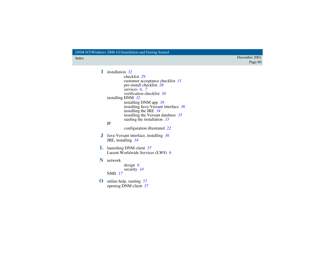 Avaya manual DNM-NT/Windows 2000 4.0 Installation and Getting Started 