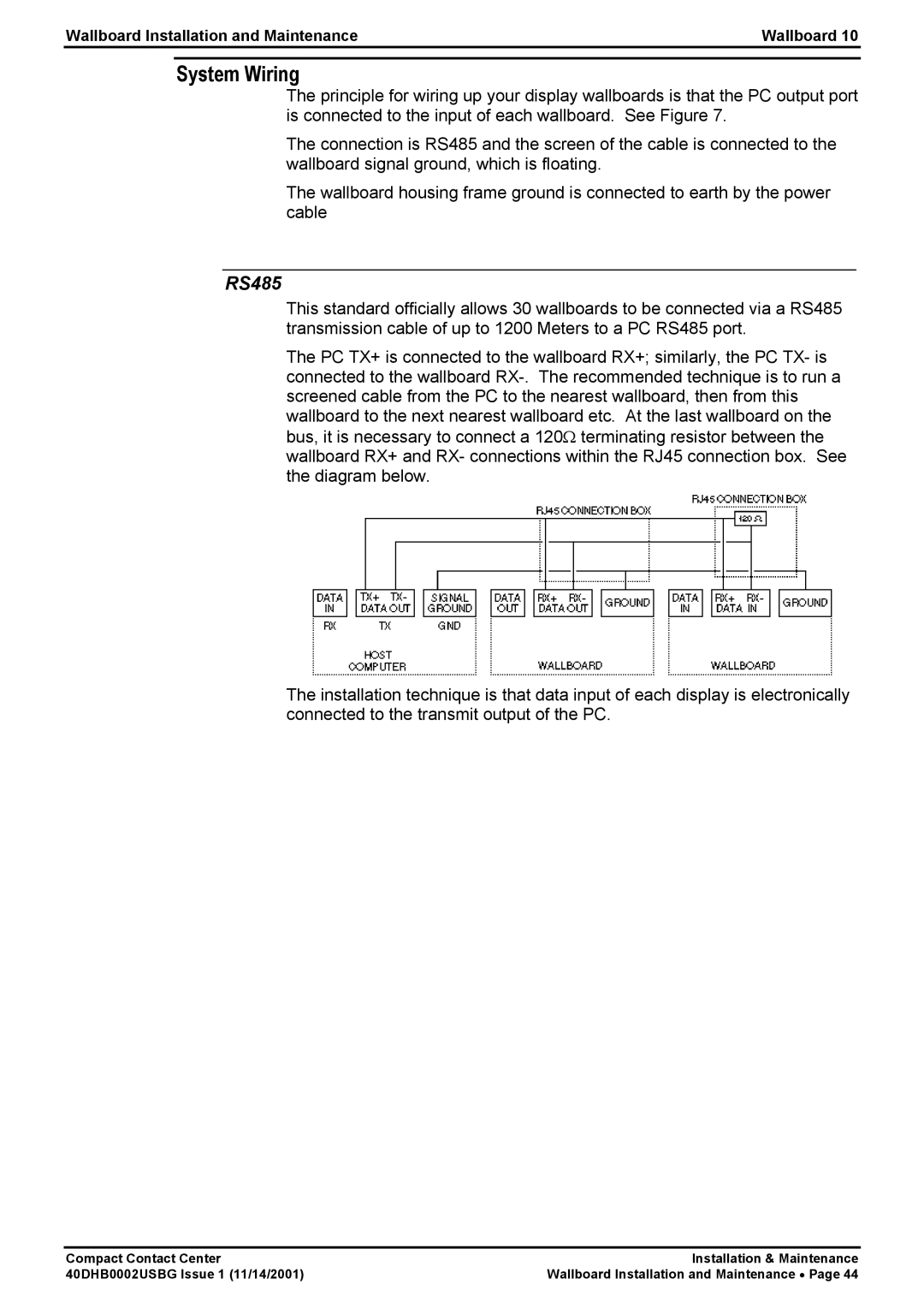 Avaya 40DHB0002USBG manual System Wiring, RS485 