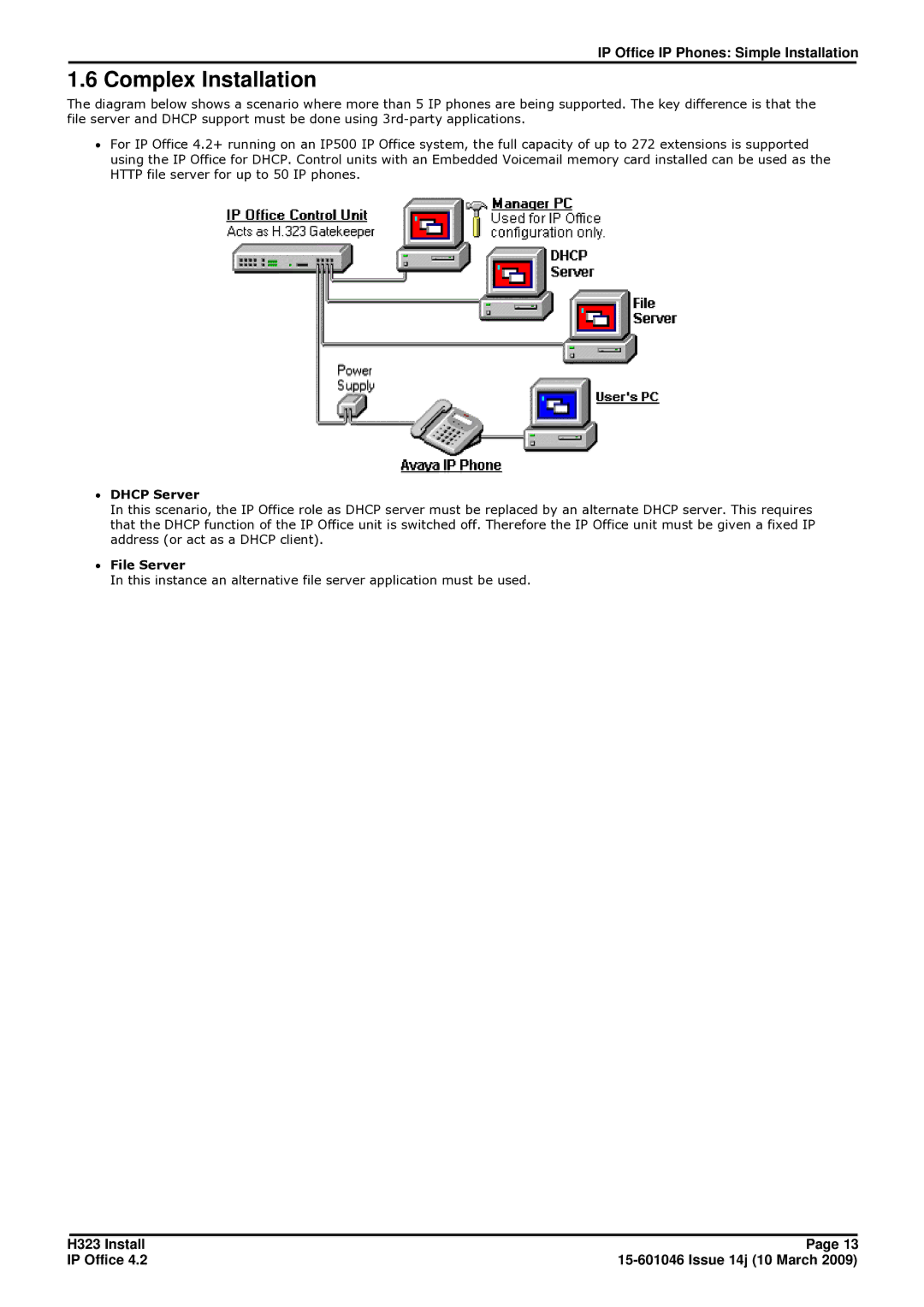 Avaya 4.2 manual Complex Installation 