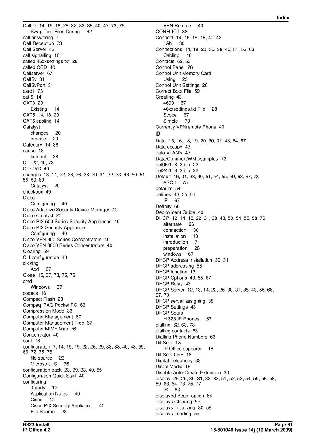 Avaya 4.2 manual Conflict 