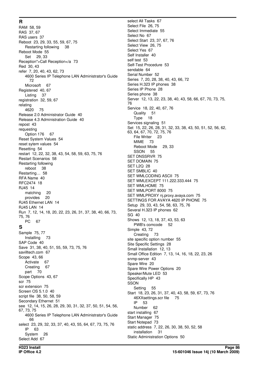 Avaya 4.2 manual Sson SET Dnssrvr SET Domain 