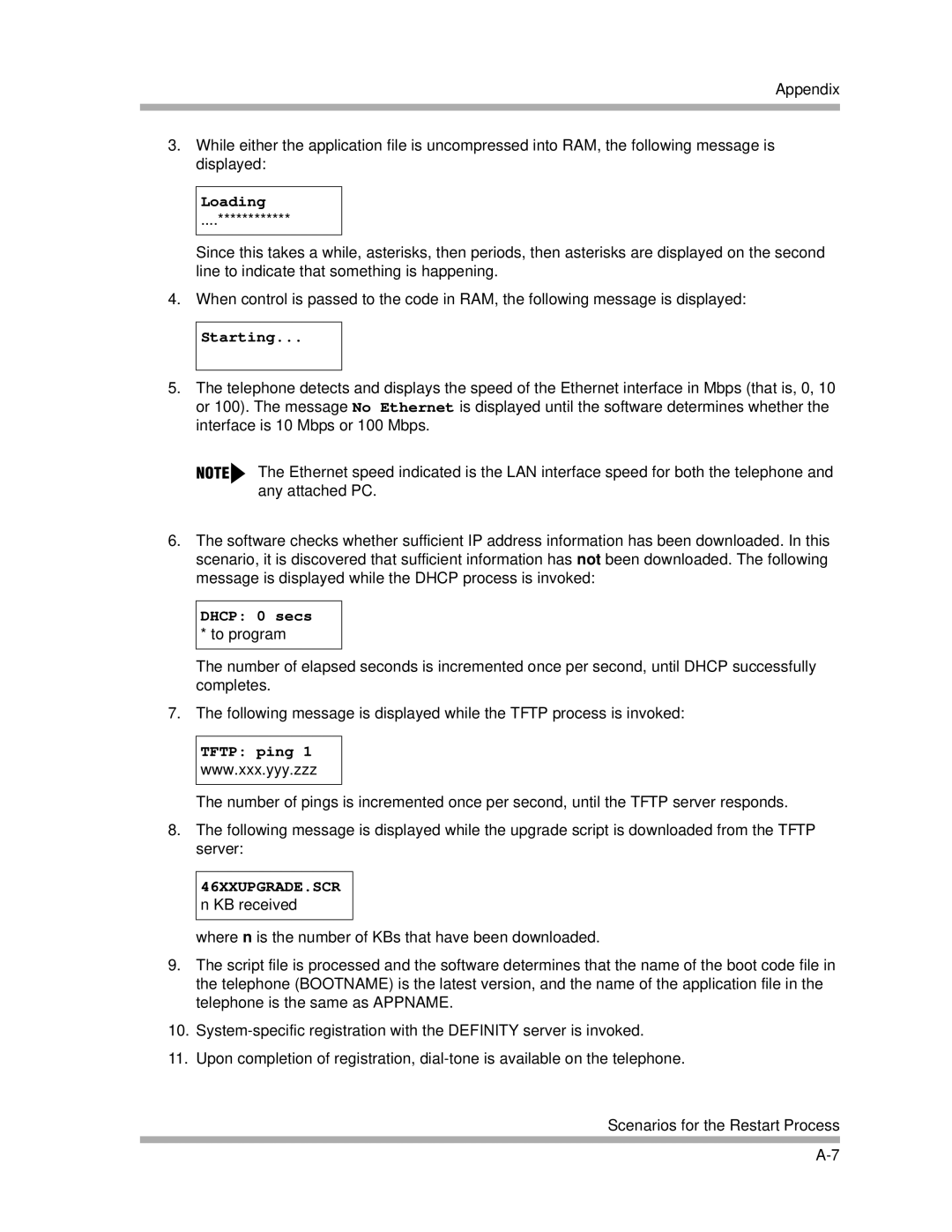 Avaya 4600 manual Loading 