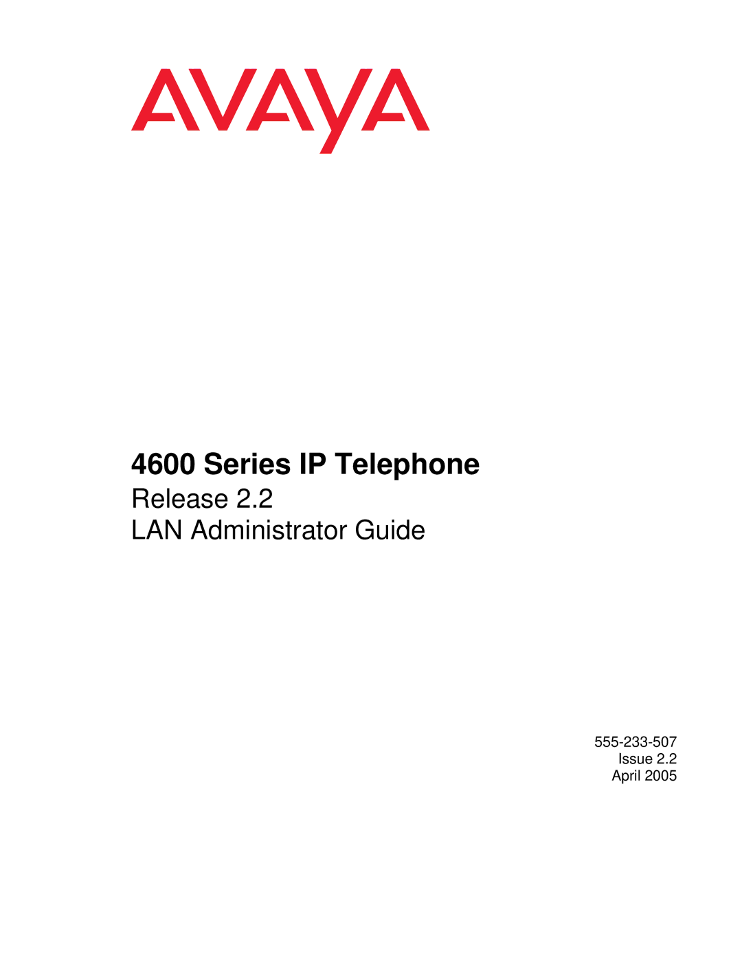 Avaya 4600 manual Series IP Telephone 