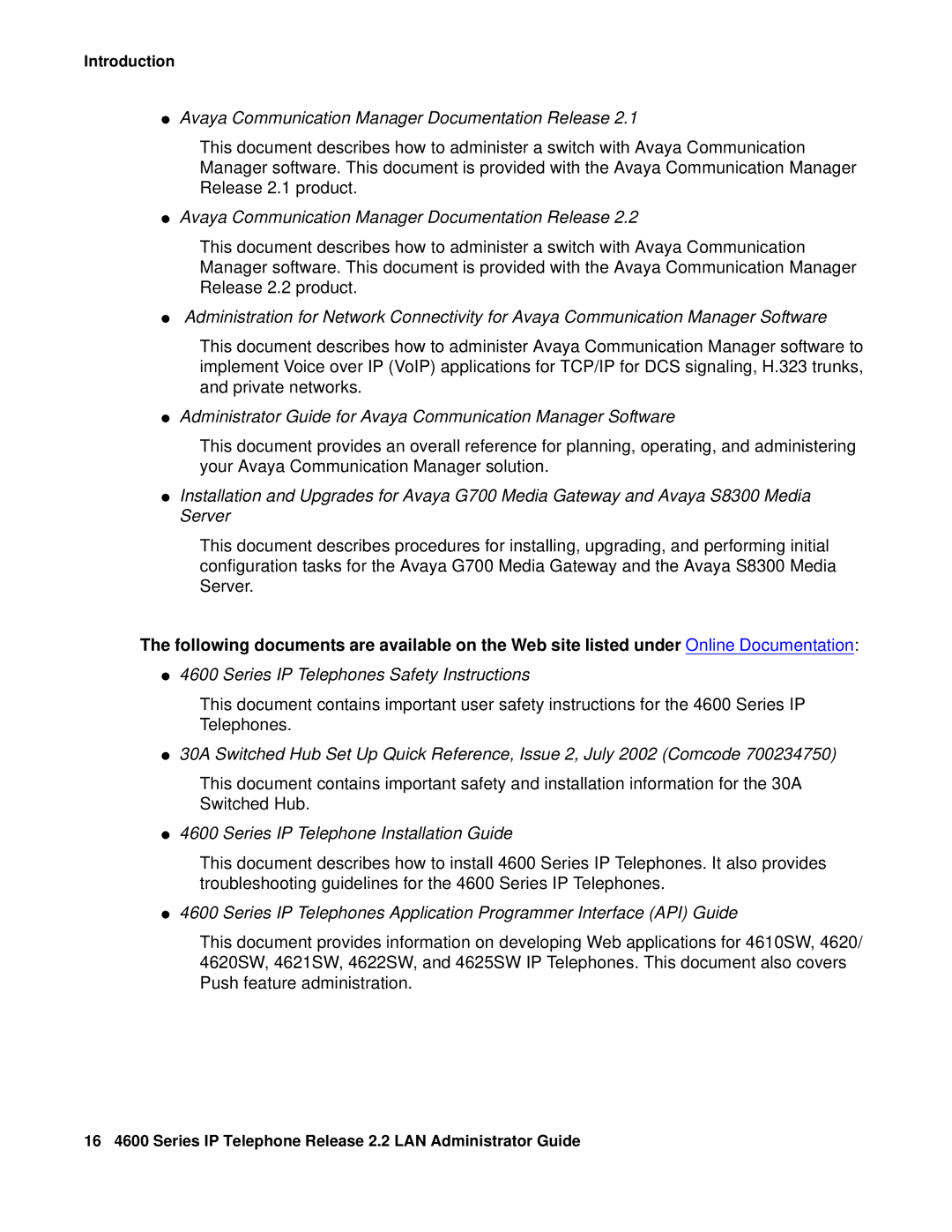 Avaya 4600 manual Series IP Telephones Safety Instructions, Series IP Telephone Installation Guide 