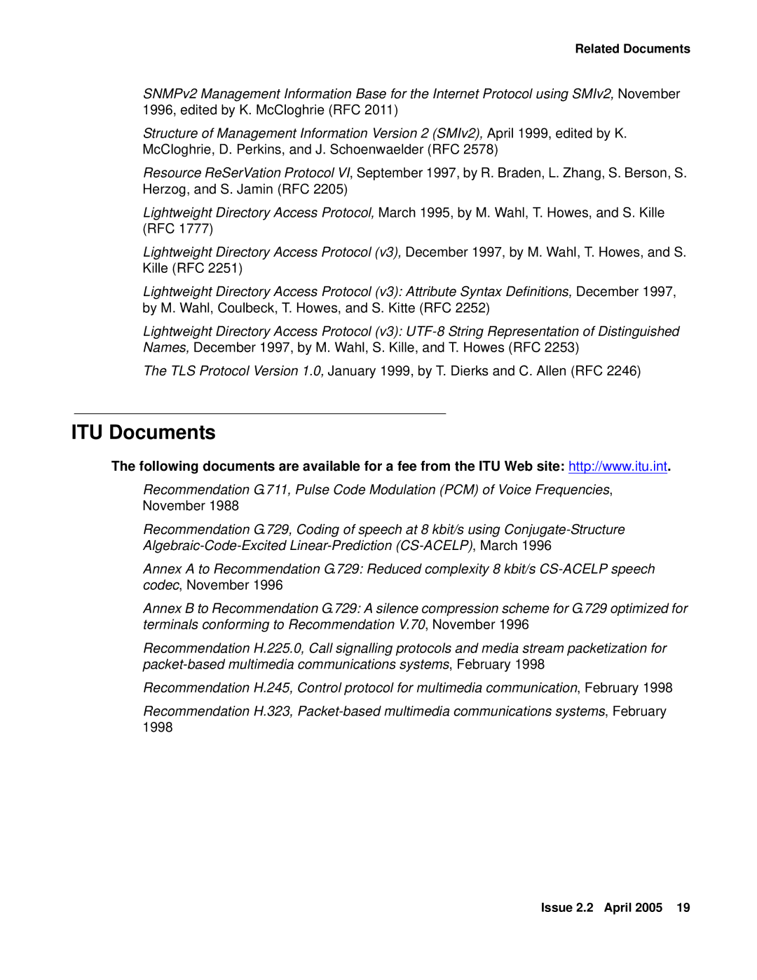 Avaya 4600 manual ITU Documents 