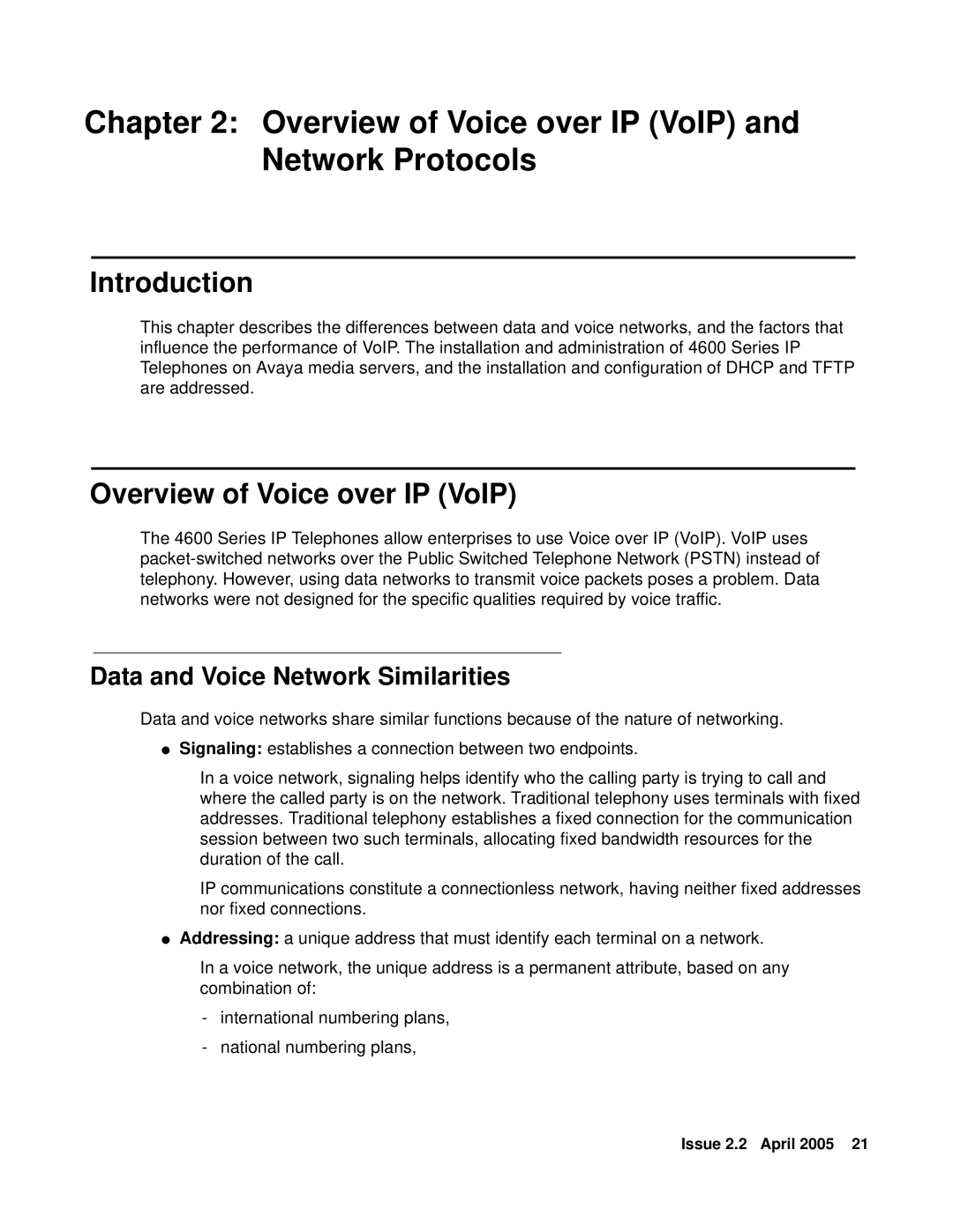 Avaya 4600 manual Introduction, Overview of Voice over IP VoIP, Data and Voice Network Similarities 