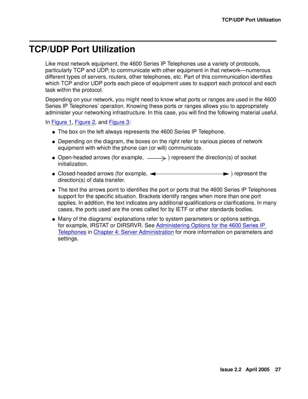 Avaya 4600 manual TCP/UDP Port Utilization, and Figure 