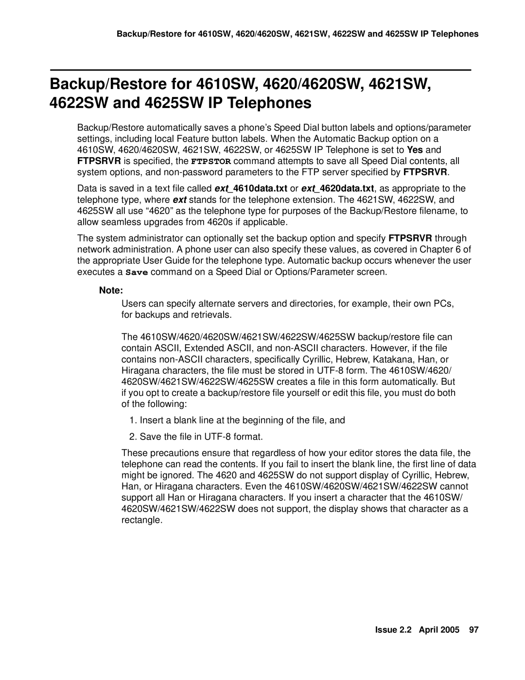 Avaya 4600 manual Issue 2.2 April 2005 