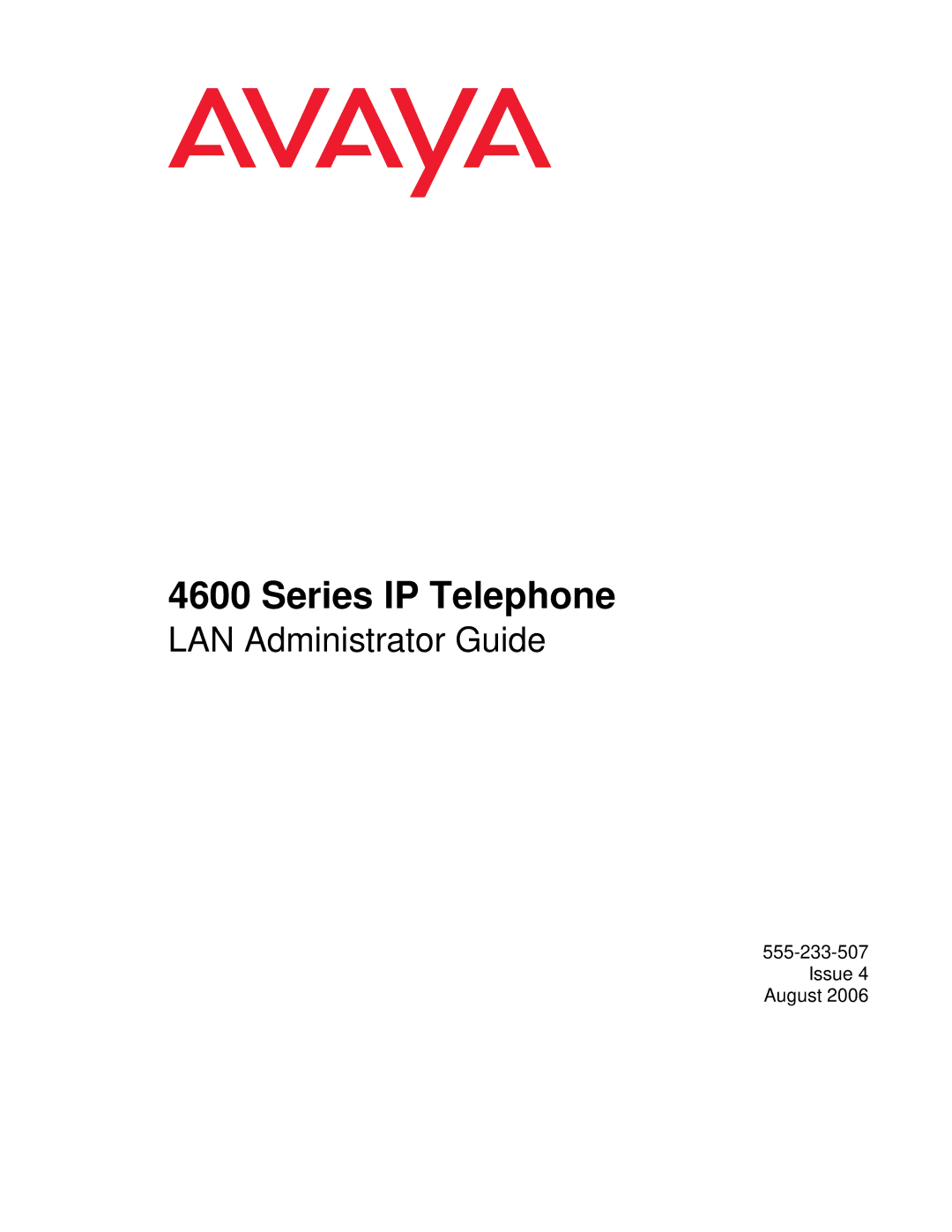 Avaya 4600 manual Series IP Telephone 