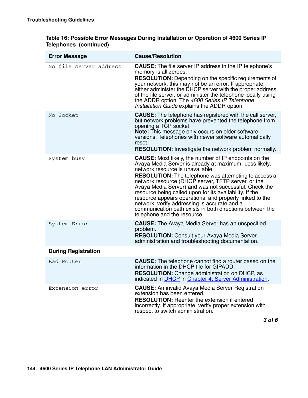 Avaya manual Addr option. The 4600 Series IP Telephone, During Registration 