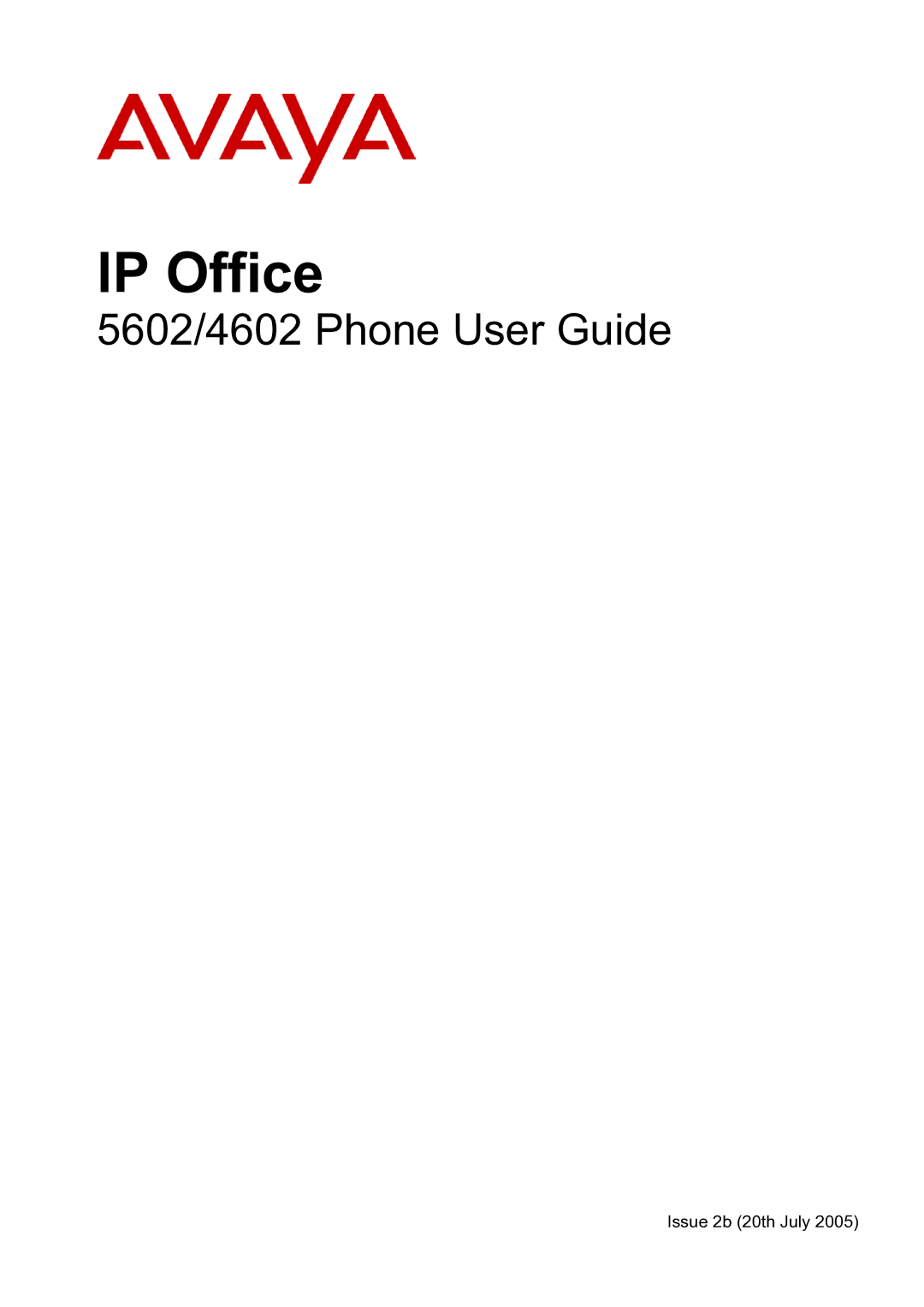 Avaya 5602, 4602 manual IP Office 