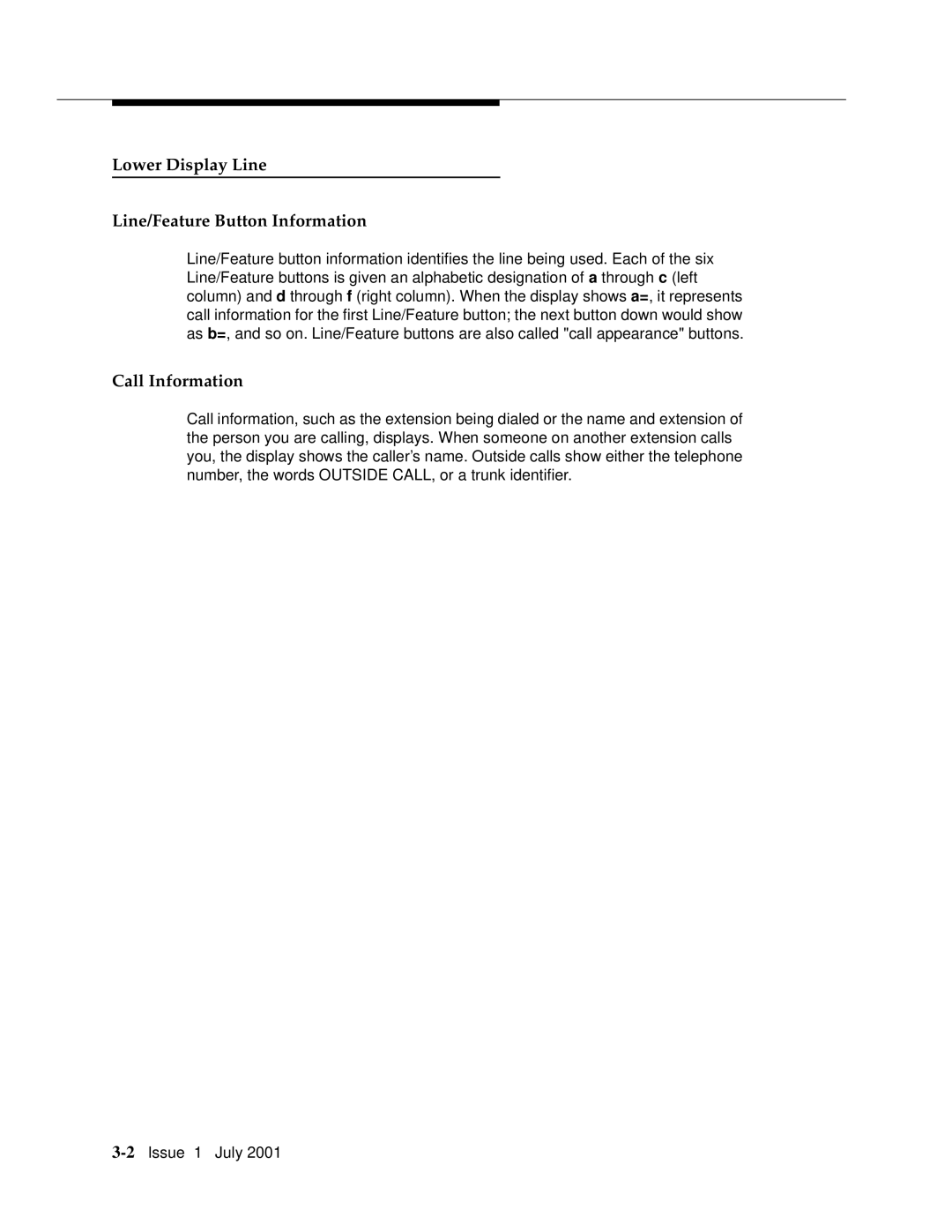 Avaya 4606 manual Lower Display Line Line/Feature Button Information, Call Information 