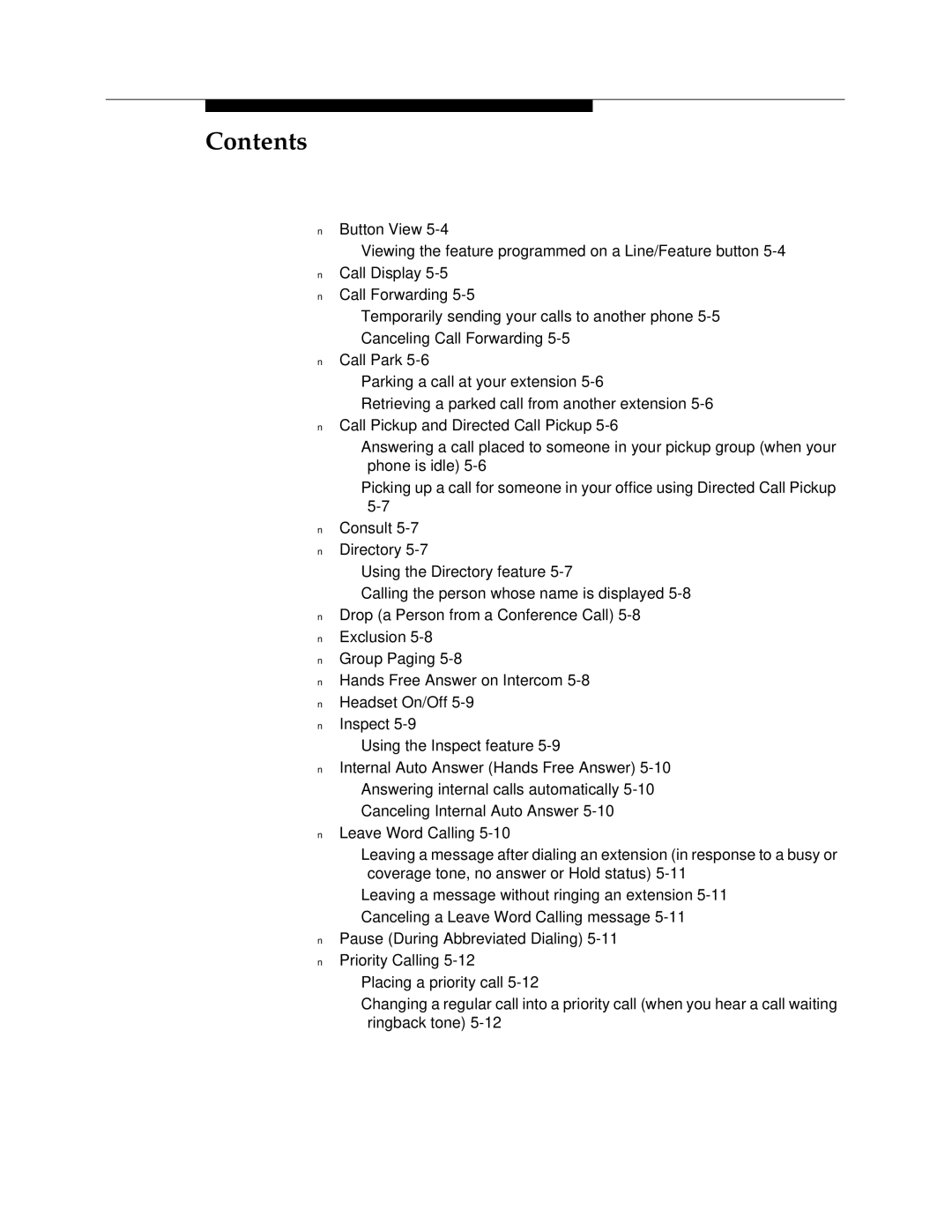 Avaya 4612 manual Contents 