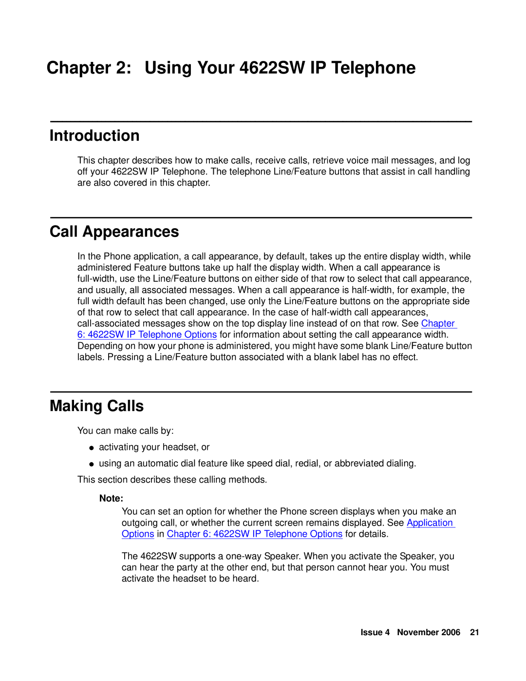 Avaya manual Using Your 4622SW IP Telephone, Call Appearances, Making Calls 